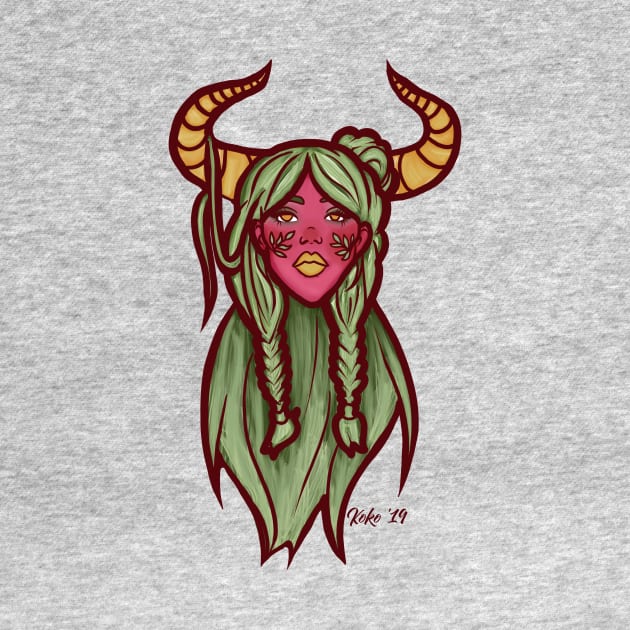 Horned Woman by kokodiablo